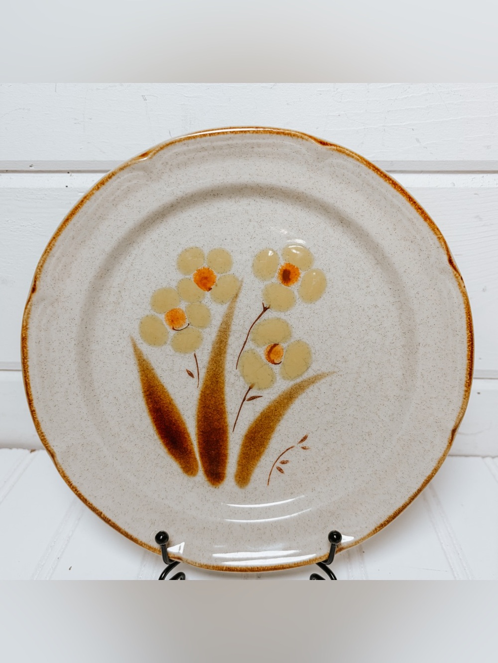 Vintage Floral Japanese Stoneware Plate | Plate Wall | Hearthside Wellington
